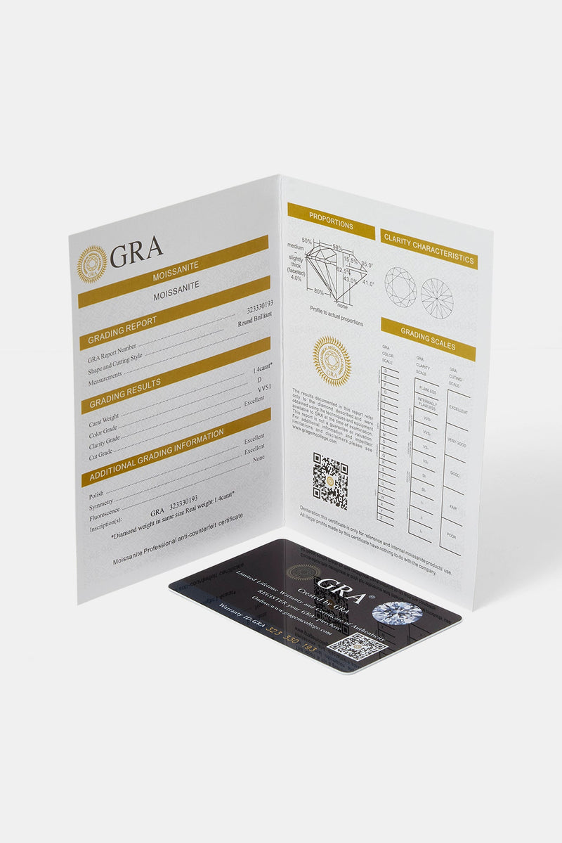 Moissanite Square Baguette Stud Earrings - 10mm