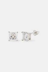 Moissanite Square Cut Stud Earrings - 6mm