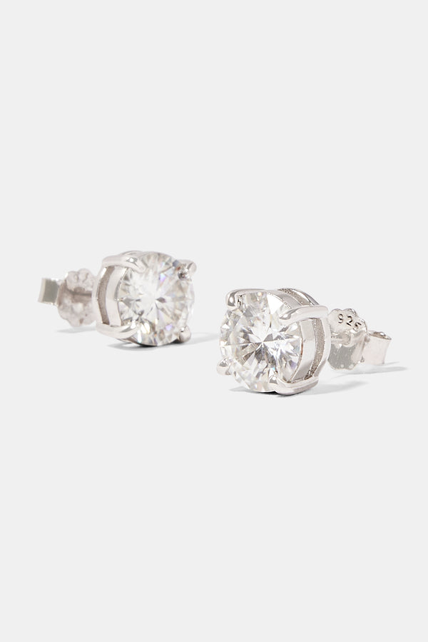 Moissanite Stud Earrings - 8mm