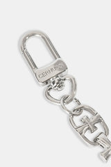 Mens Baggy Jean & 10mm Polished Multi Cross Jean Chain - Antique Wash