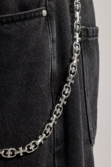 Polished Multi Cross Polished Jean Chain - 10mm - White