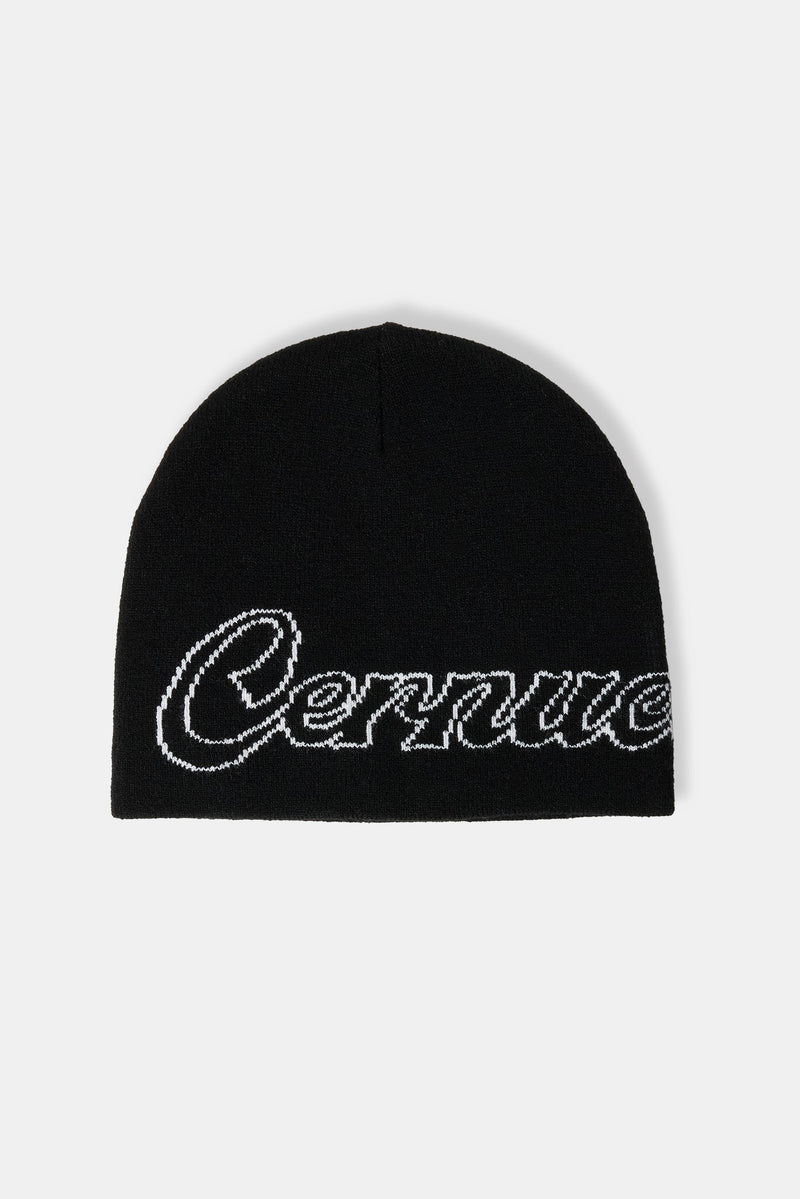 Cernucci Intarsia Beanie Hat - Black