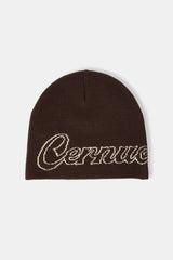 Cernucci Intarsia Beanie Hat - Chocolate