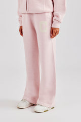 Knitted Wide Leg Jogger - Baby Pink