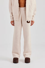 Knitted Wide Leg Jogger - Off White