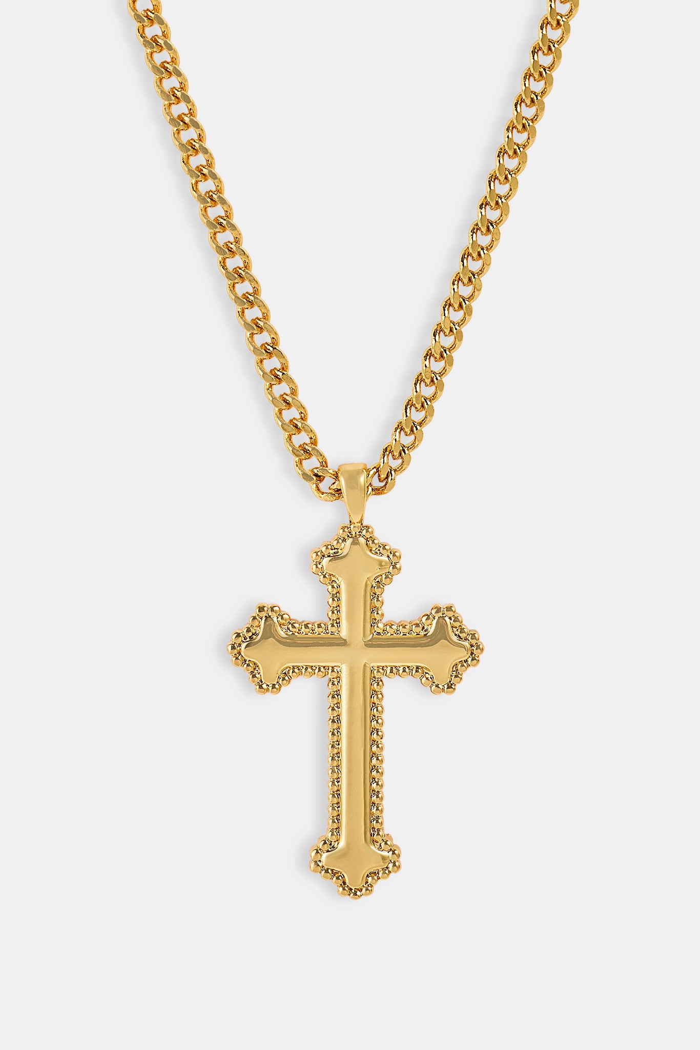 Polished Cross Necklace - 25mm
