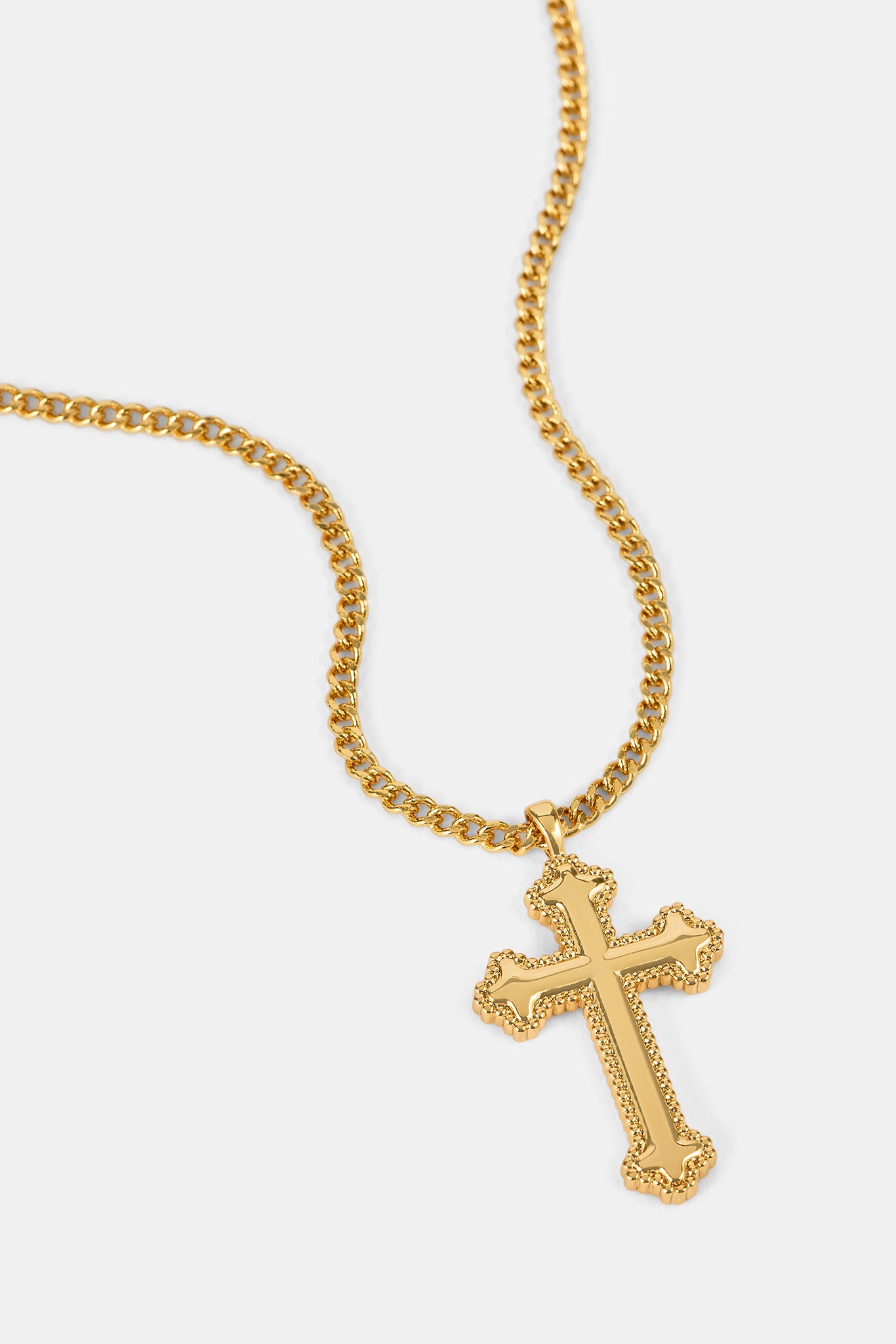 Polished Cross Necklace - 25mm