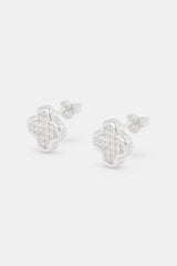 Polished Edge Motif Stud Earrings - 10mm