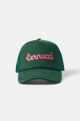 Cernucci Script Mesh Trucker - Green