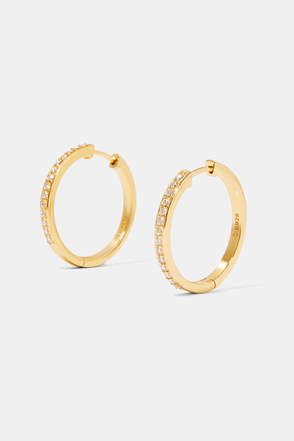 Moissanite Hoop Earrings - Gold