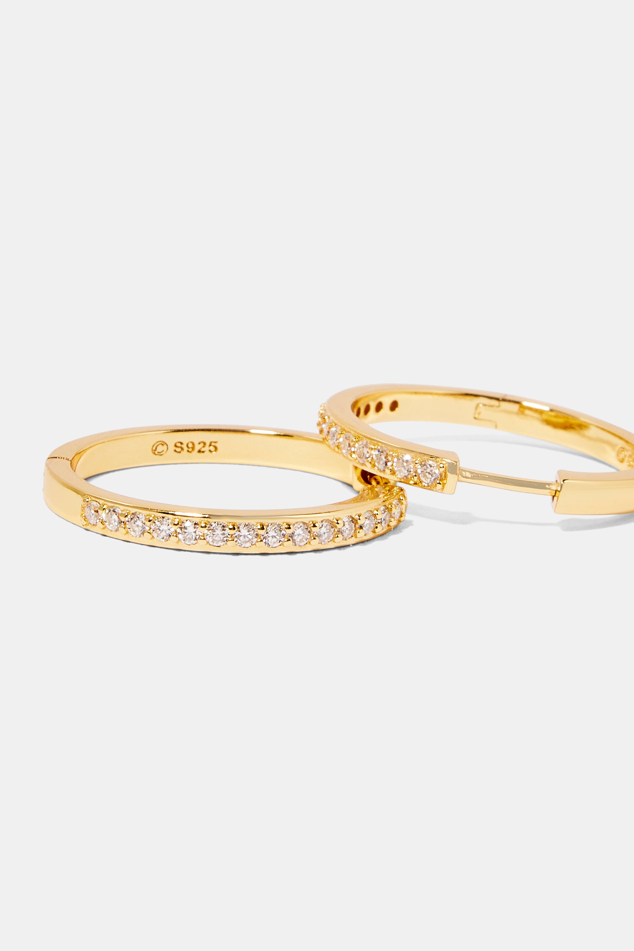 Moissanite Hoop Earrings - Gold