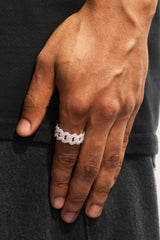 Prong Cuban Ring - 10mm - White
