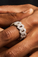 Prong Cuban Ring - 10mm - White