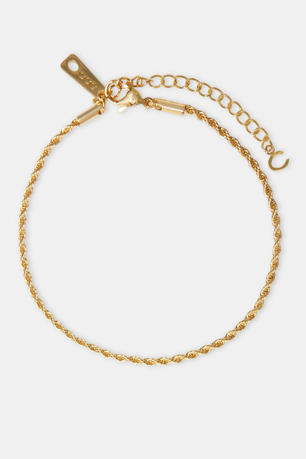 Rope Chain Anklet - Gold