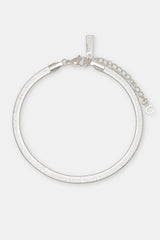 Snake Chain Anklet - White