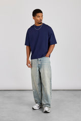 Super Baggy Paint Splatter Jean - Antique Wash