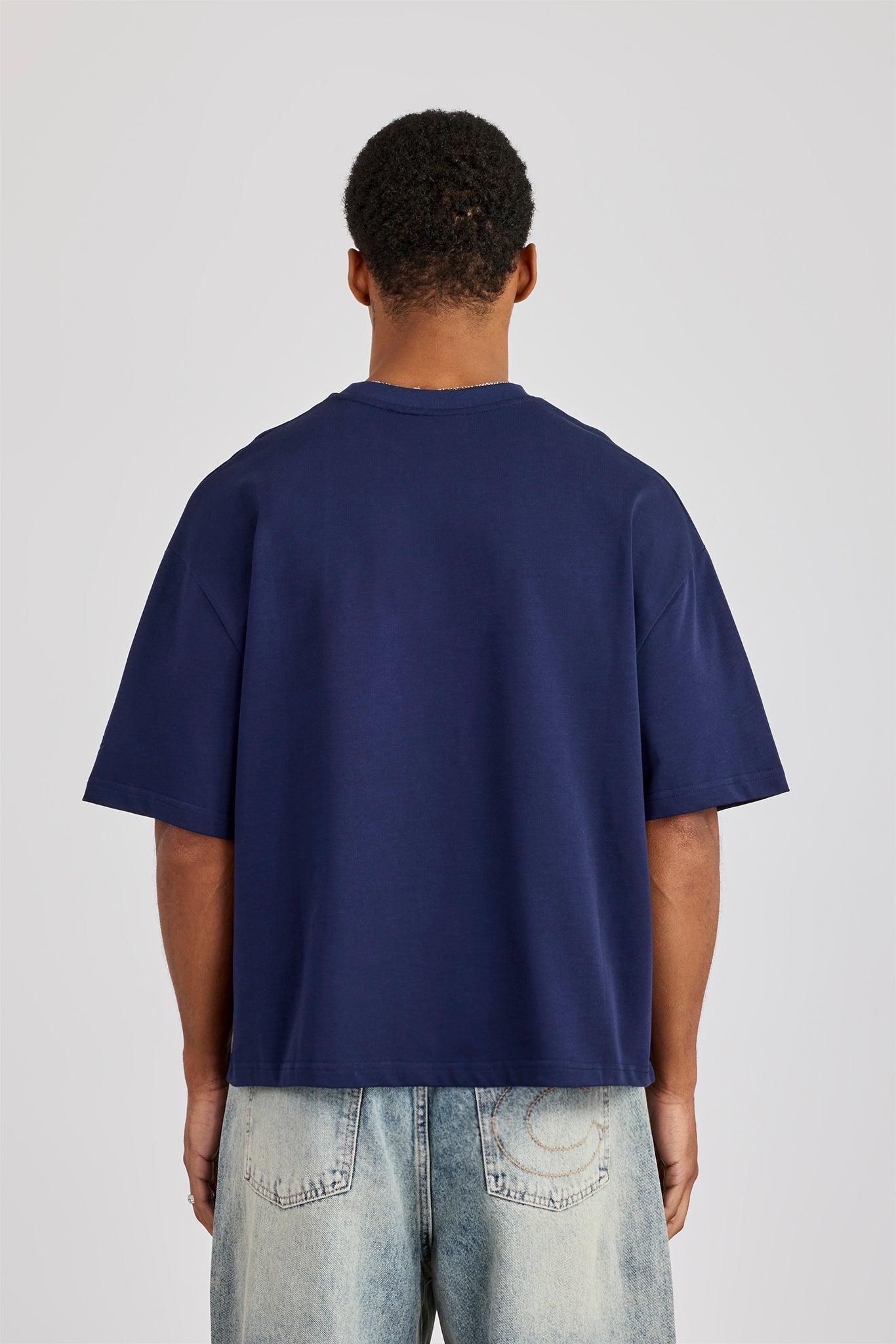 Cernucci Boxy T-Shirt - Navy Blue
