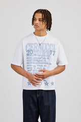 Reversible Cernucci Studio Graphic T-Shirt - White