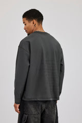 Reversible Long Sleeve Cernucci Studio T-Shirt - Dark Grey