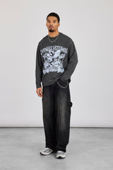 Reversible Long Sleeve Cernucci Studio T-Shirt - Dark Grey