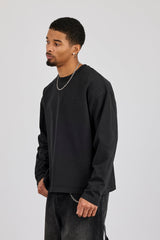 Washed Long Sleeve T-Shirt - Black