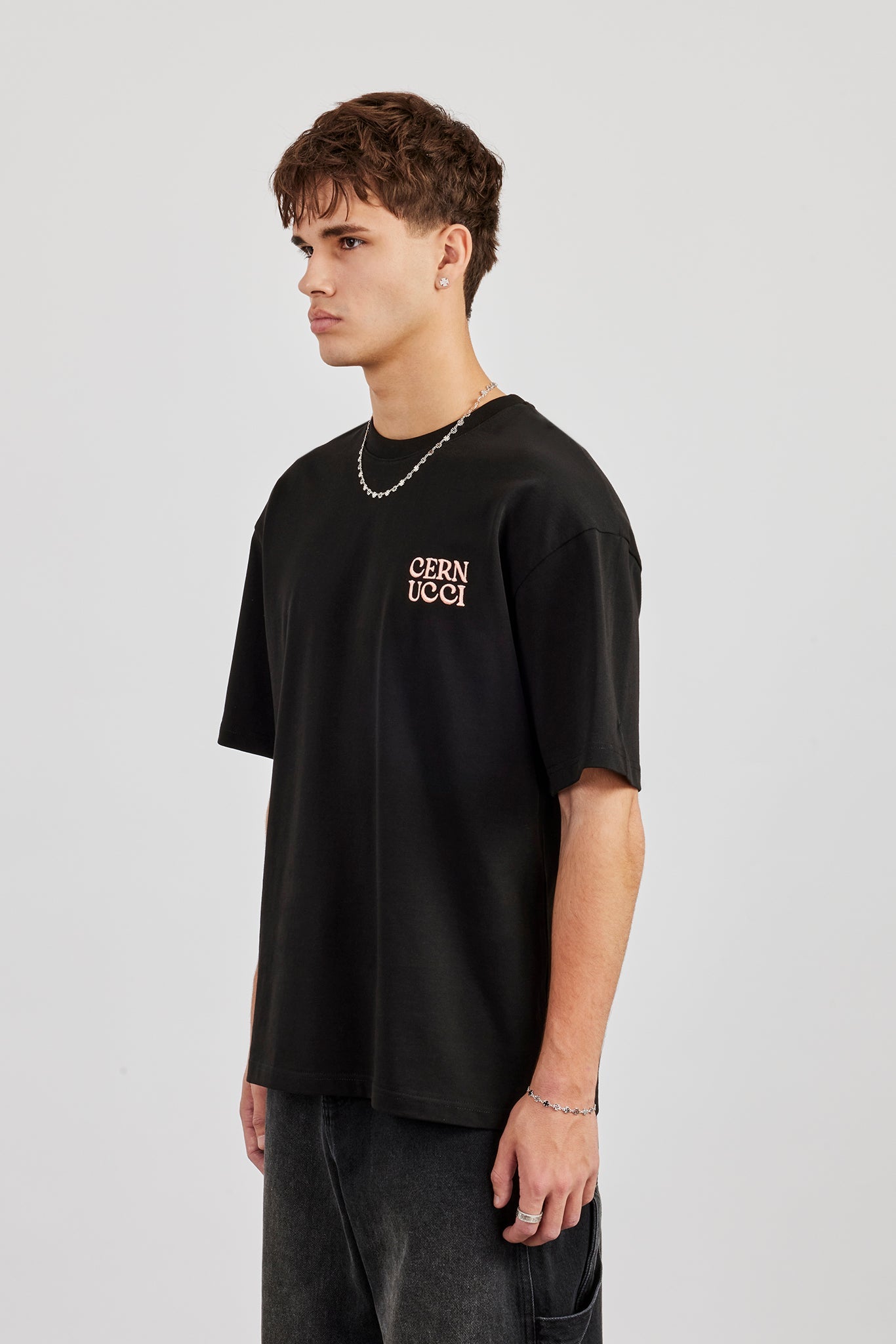 Cernucci Car Oversized T-Shirt - Black
