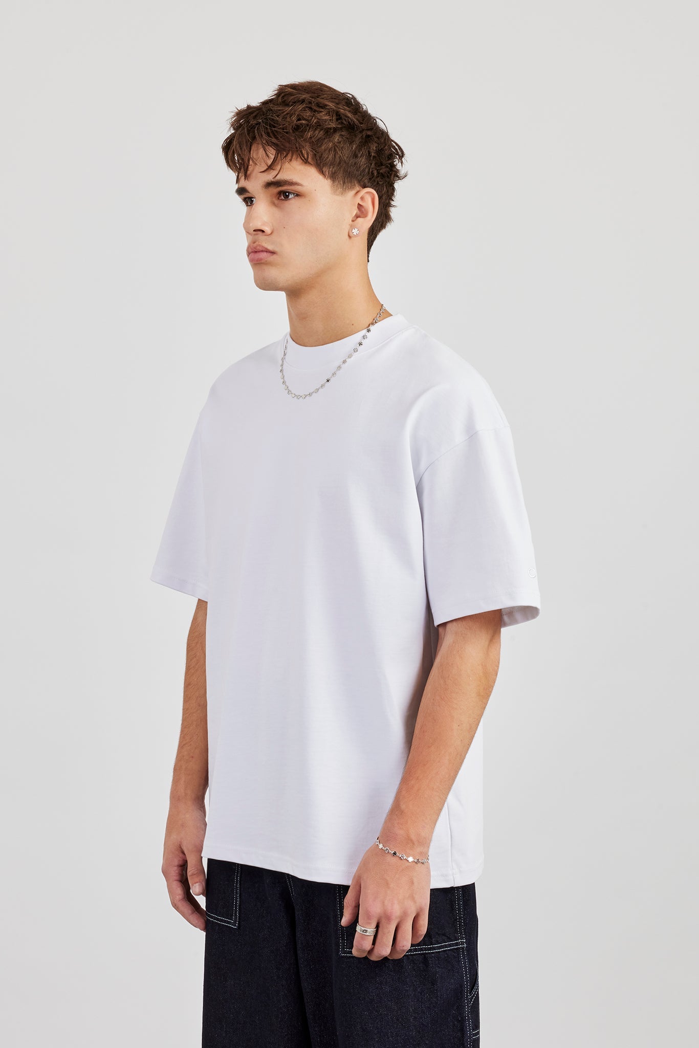 Cernucci Oversized T-Shirt - White | Mens Tees & Vests | Shop T