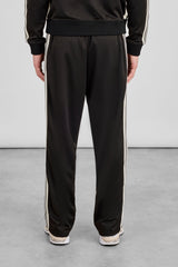 Mens Relaxed Poly Smooth Taping Track Pant - Black