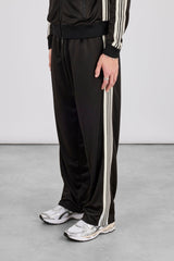 Mens Relaxed Poly Smooth Taping Track Pant - Black