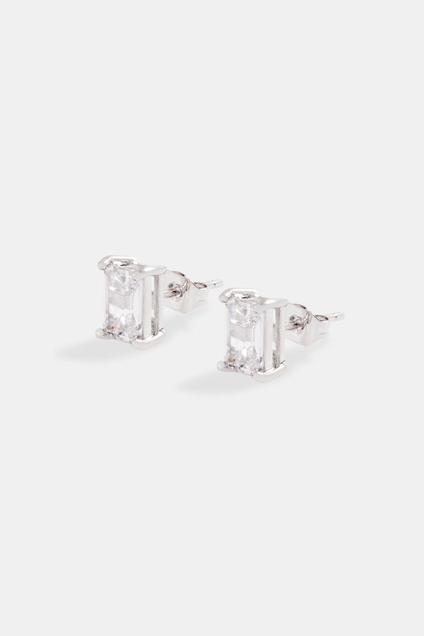 Baguette Stone Stud Earrings