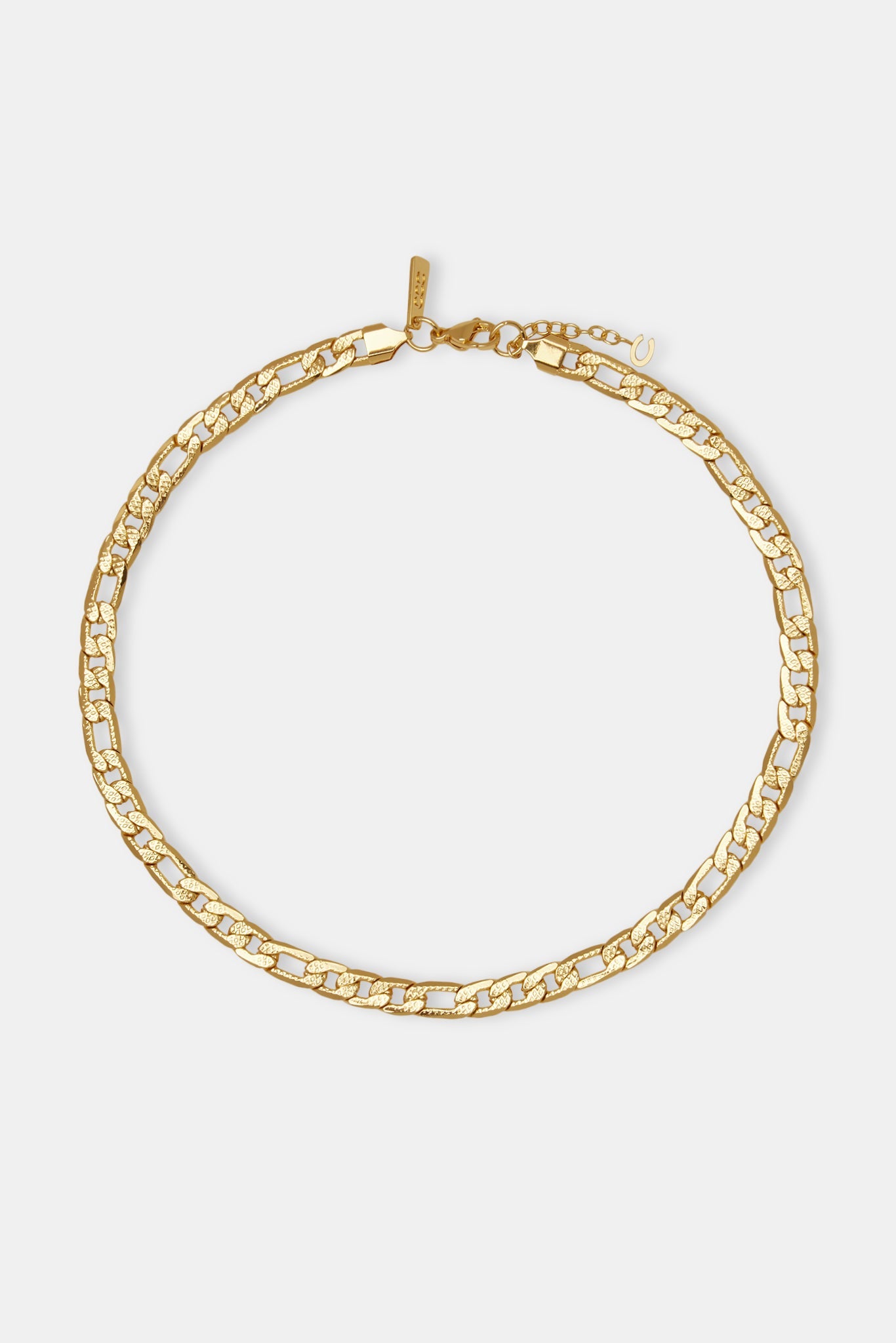 Textured Figaro Chain - 6mm - Gold
