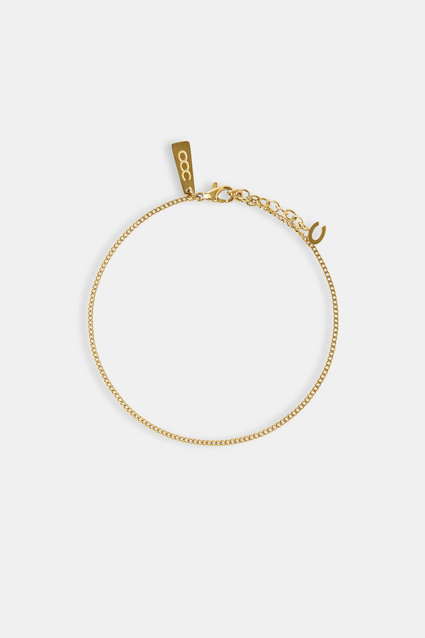 Micro Cuban Bracelet - 1.5mm - Gold
