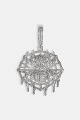 Iced Spider Pendant - 35mm - White