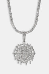 Iced Spider Pendant - 35mm - White