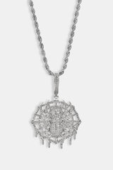 Iced Spider Pendant - 35mm - White