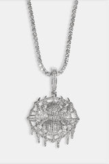 Iced Spider Pendant - 35mm - White