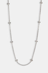 Polished Motif Cuban Chain - 8mm - White