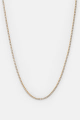 Womens 2.5mm Micro Tennis Chain - Gold