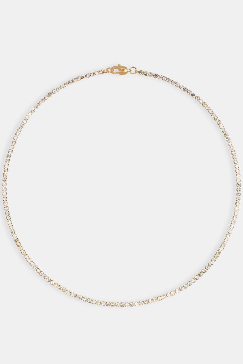 2.5mm Micro Tennis Chain - Gold