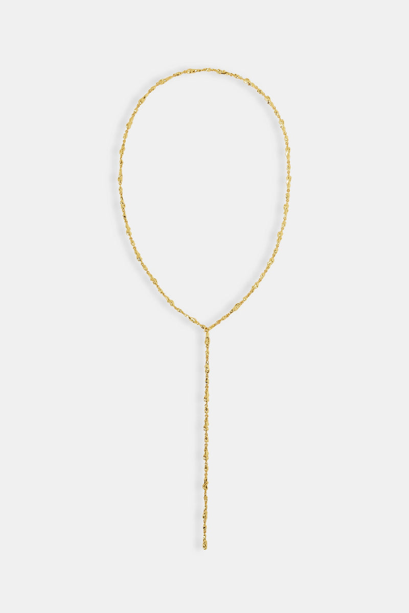Cluster Drop Necklace - 4mm - Gold