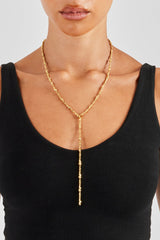 Cluster Drop Necklace - 4mm - Gold