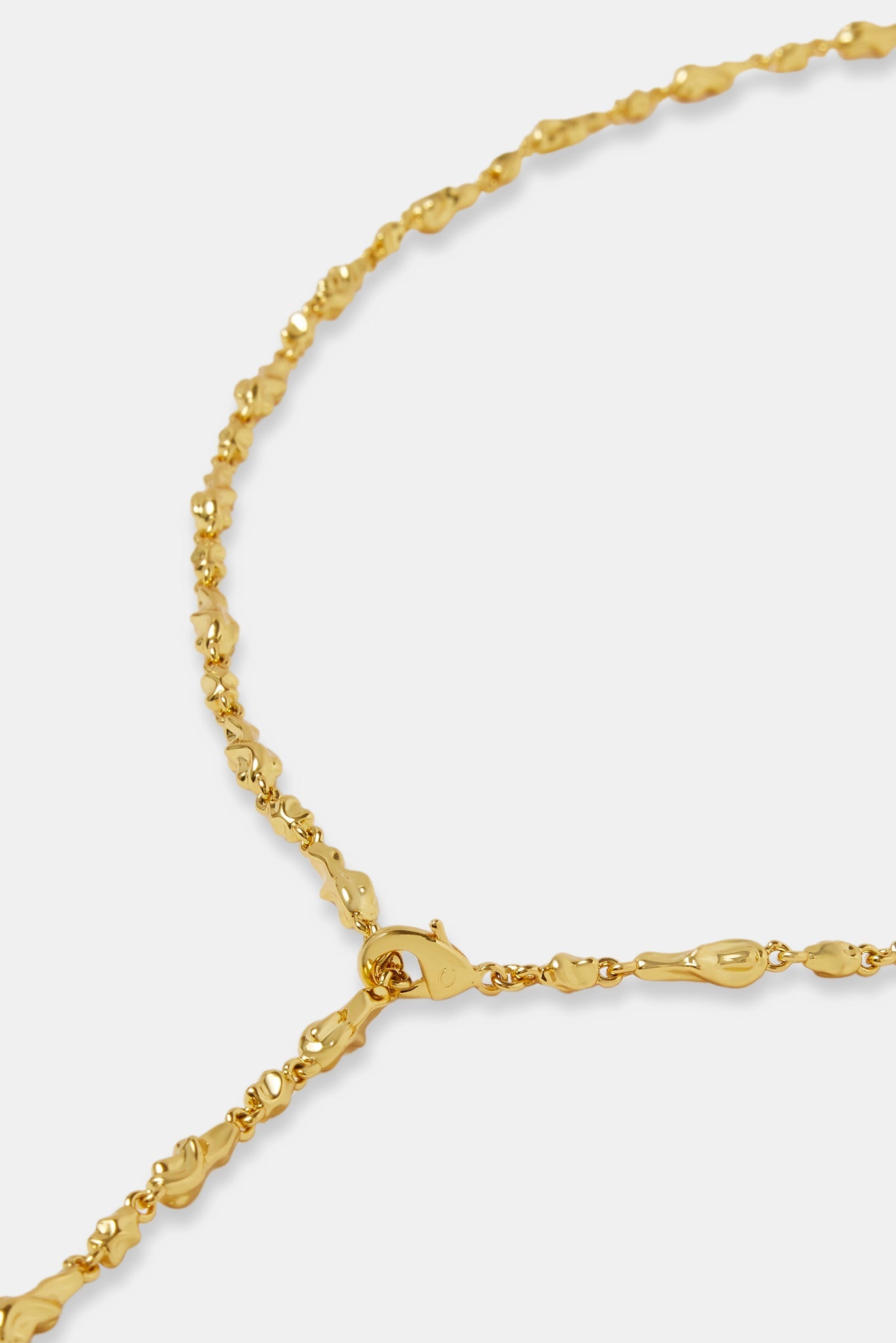 Cluster Drop Necklace - 4mm - Gold