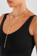 Cluster Drop Necklace - 4mm - Gold