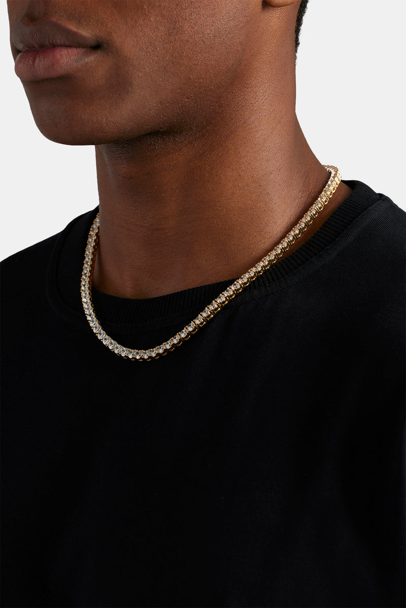 5mm Tennis Chain - Gold