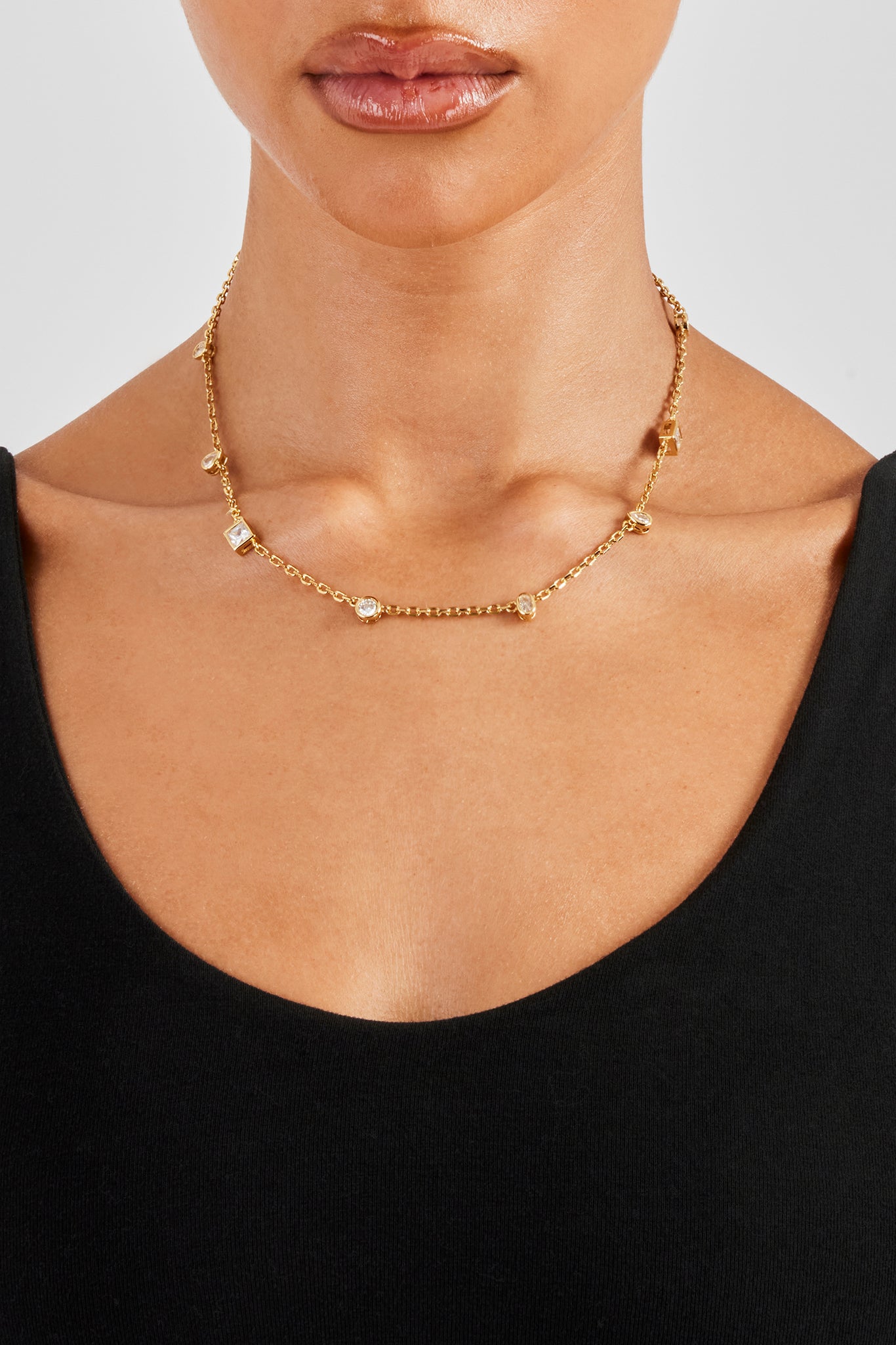 Clear Multi Stone Chain - 6mm