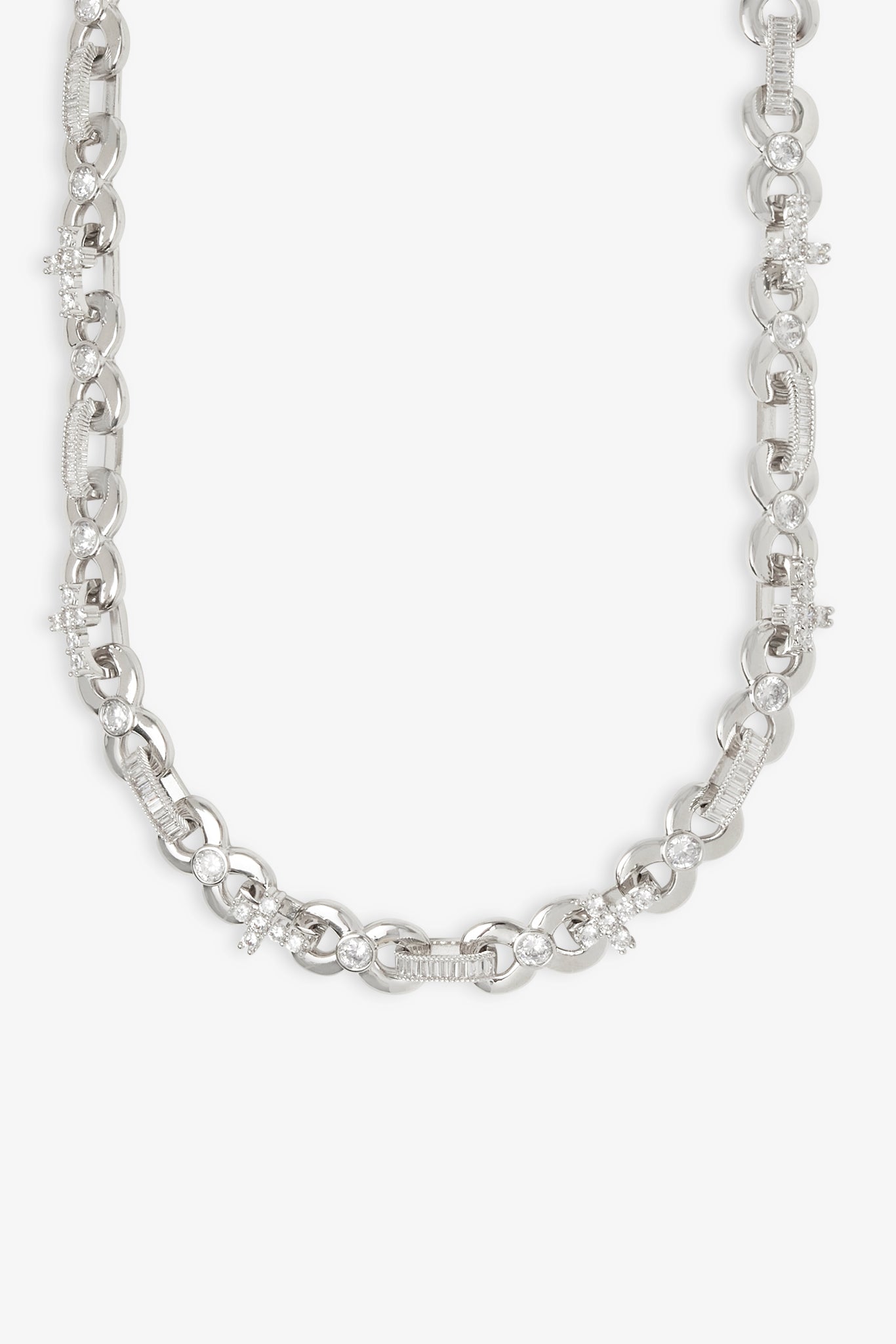 Baguette Cross Infinity Link Chain - 12mm | Mens Chains | Shop