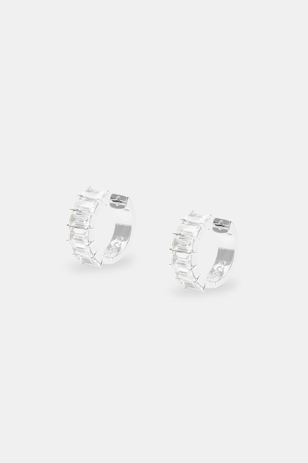 Baguette Huggie Earrings - 5mm