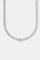 Baby Blue Motif Tennis Chain