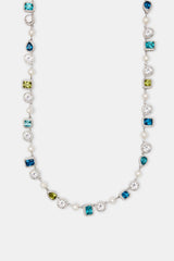 Blue & Green Mixed Gemstone Chain