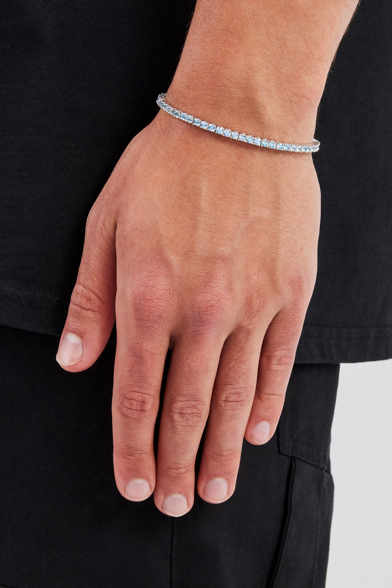 Iced Blue Tennis Bracelet - 3mm